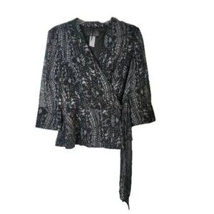 Alex Evenings Wrap Front Side Tie Evening Jacket